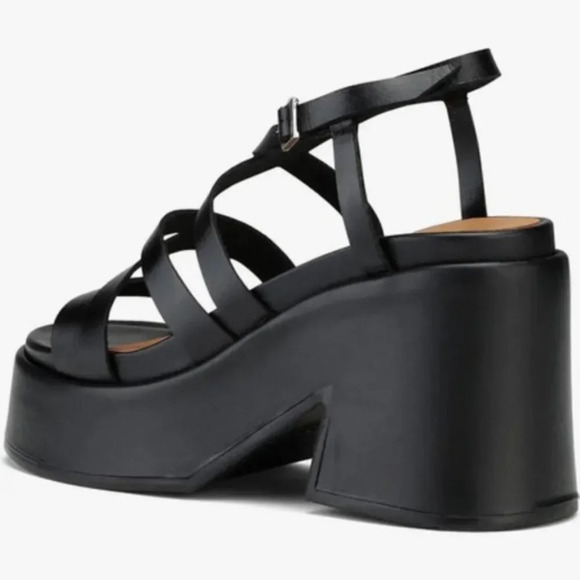 Ganni Women's Leather Platform Wedge Sandals   Sz: 11 - Picture 3 of 10
